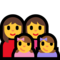 Family: Woman, Woman, Girl, Girl emoji on Microsoft